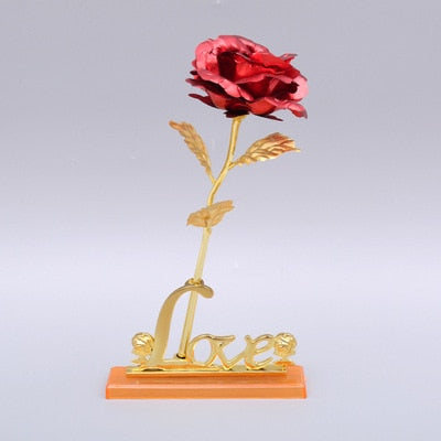 24k Gold Dipped Rose - Gold Rose - Valentine's Day Rose Gift